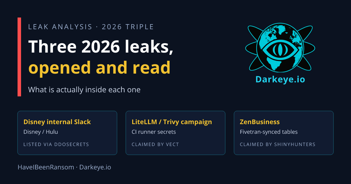 Three 2026 leaks, opened and read